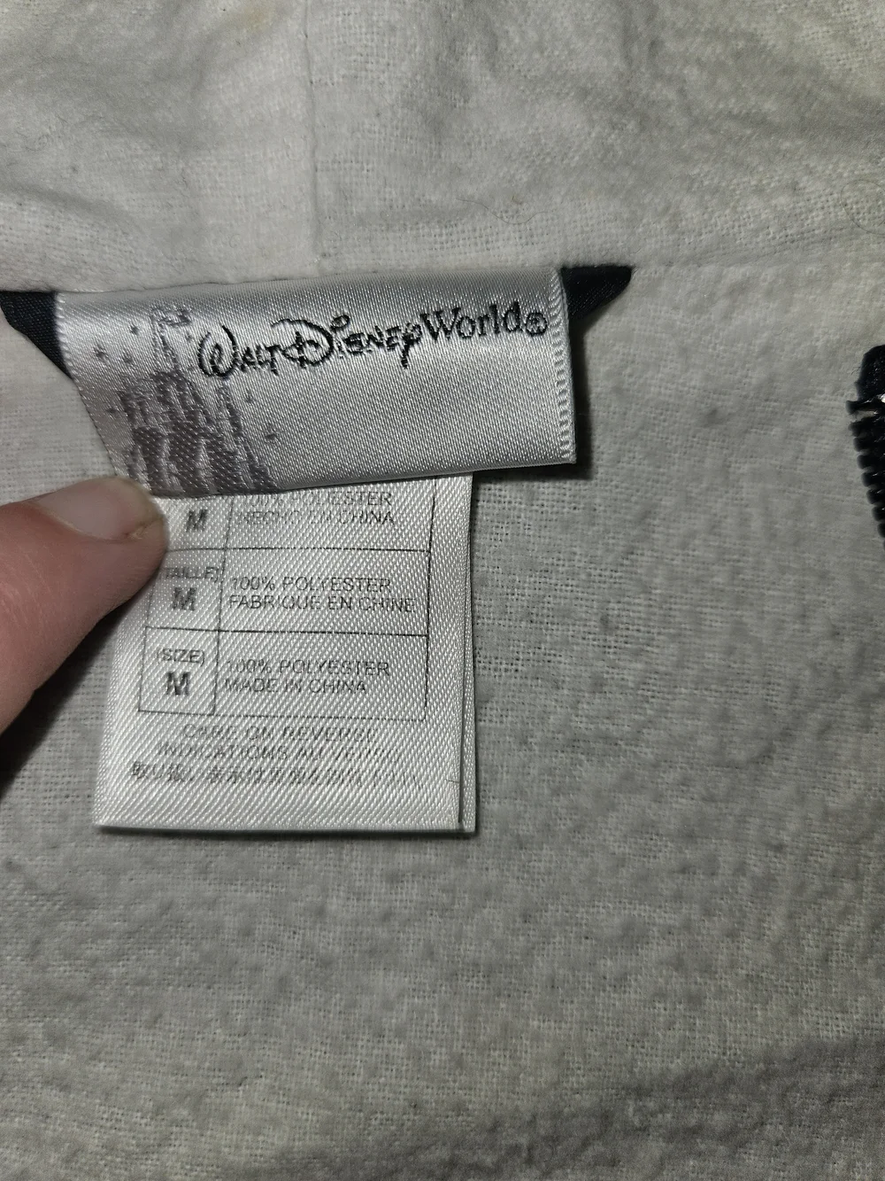 Disney Navy and White Hooded Windbreaker Jacket Size M